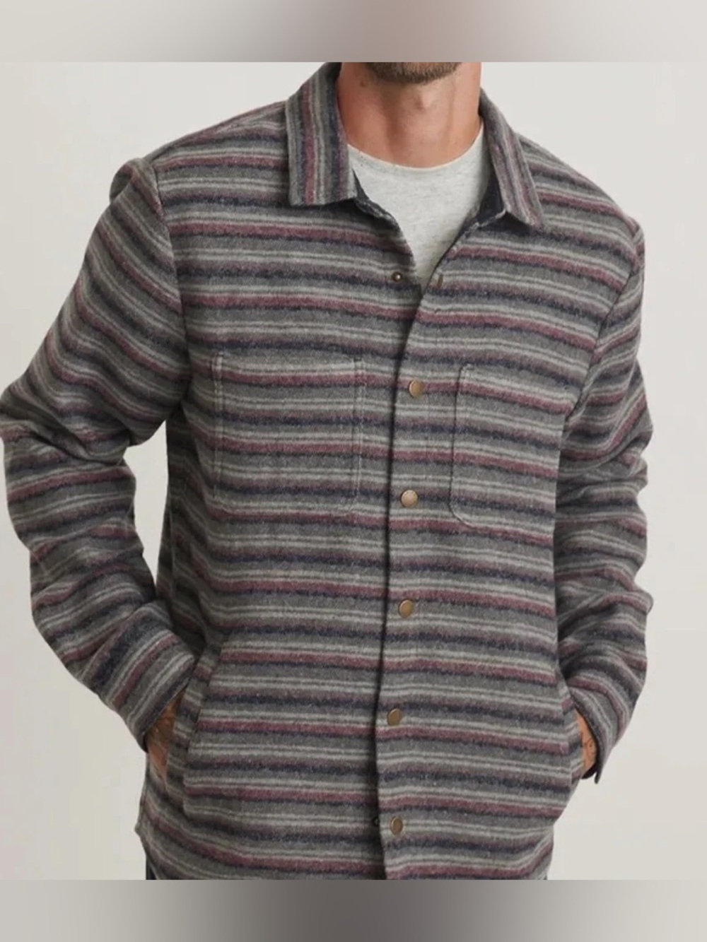 MARINE LAYER Snap Jacket L